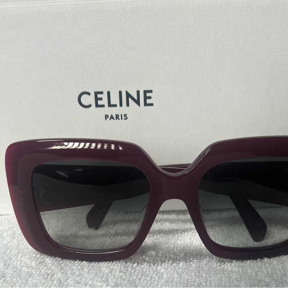 Celine Women's Dark Red Sunglasses - Picture 1 of 3